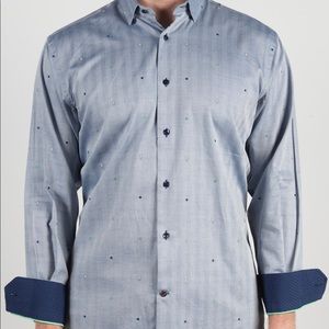 Blue with mini skulls